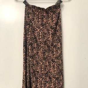 Aritzia Wilfred Leopard Maxi Skirt